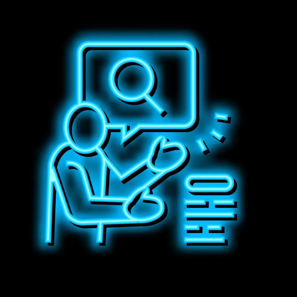 Werbung Verbraucher Neon- glühen Symbol Illustration vektor