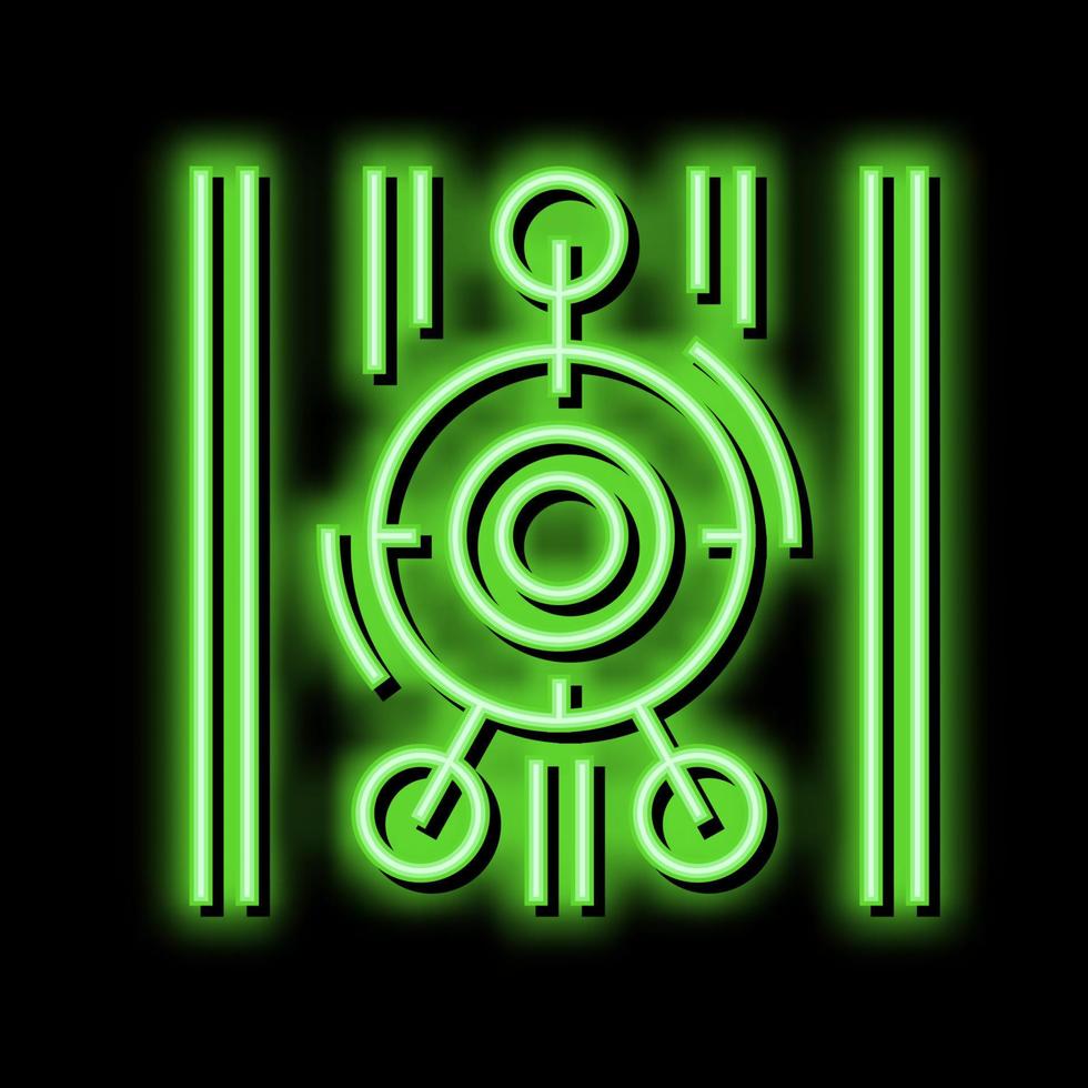 Außerirdischer Sicht Neon- glühen Symbol Illustration vektor