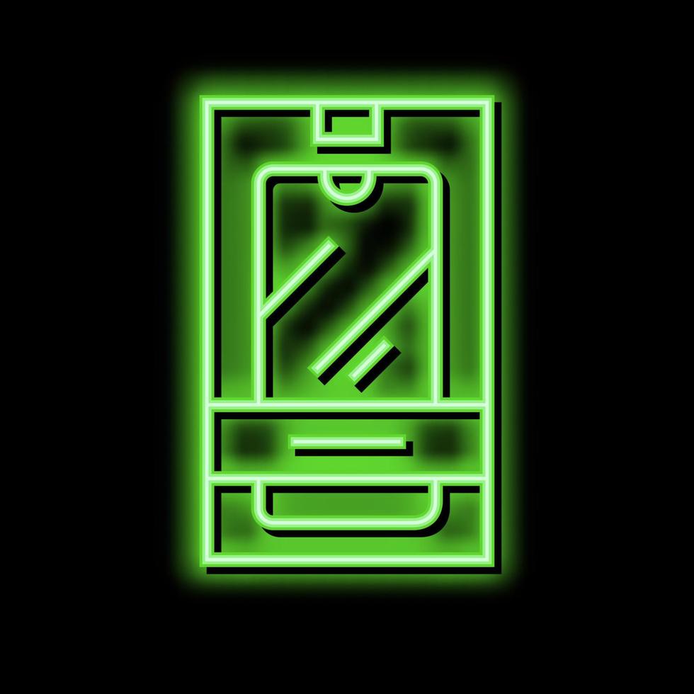 Handy, Mobiltelefon Telefon Box Neon- glühen Symbol Illustration vektor