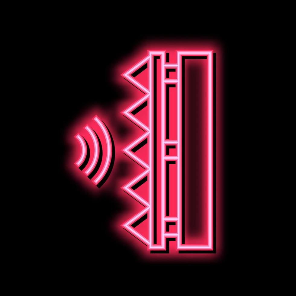 ljudisolerade lager neon glöd ikon illustration vektor