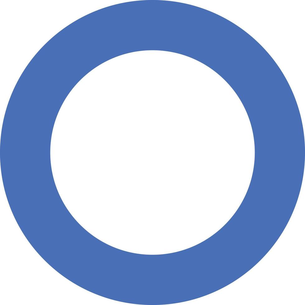 Blau Kreis Symbol. richtig antworten. vektor