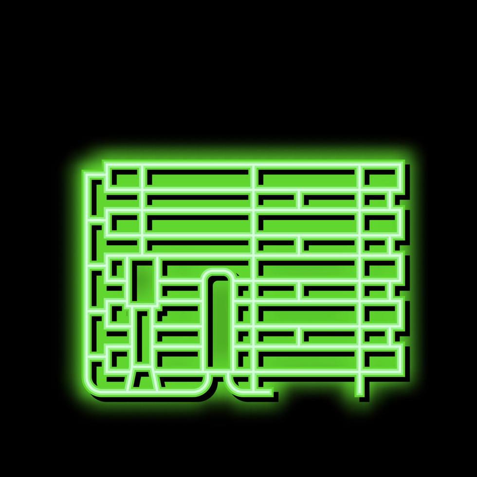 industriell Wasser Filter Neon- glühen Symbol Illustration vektor