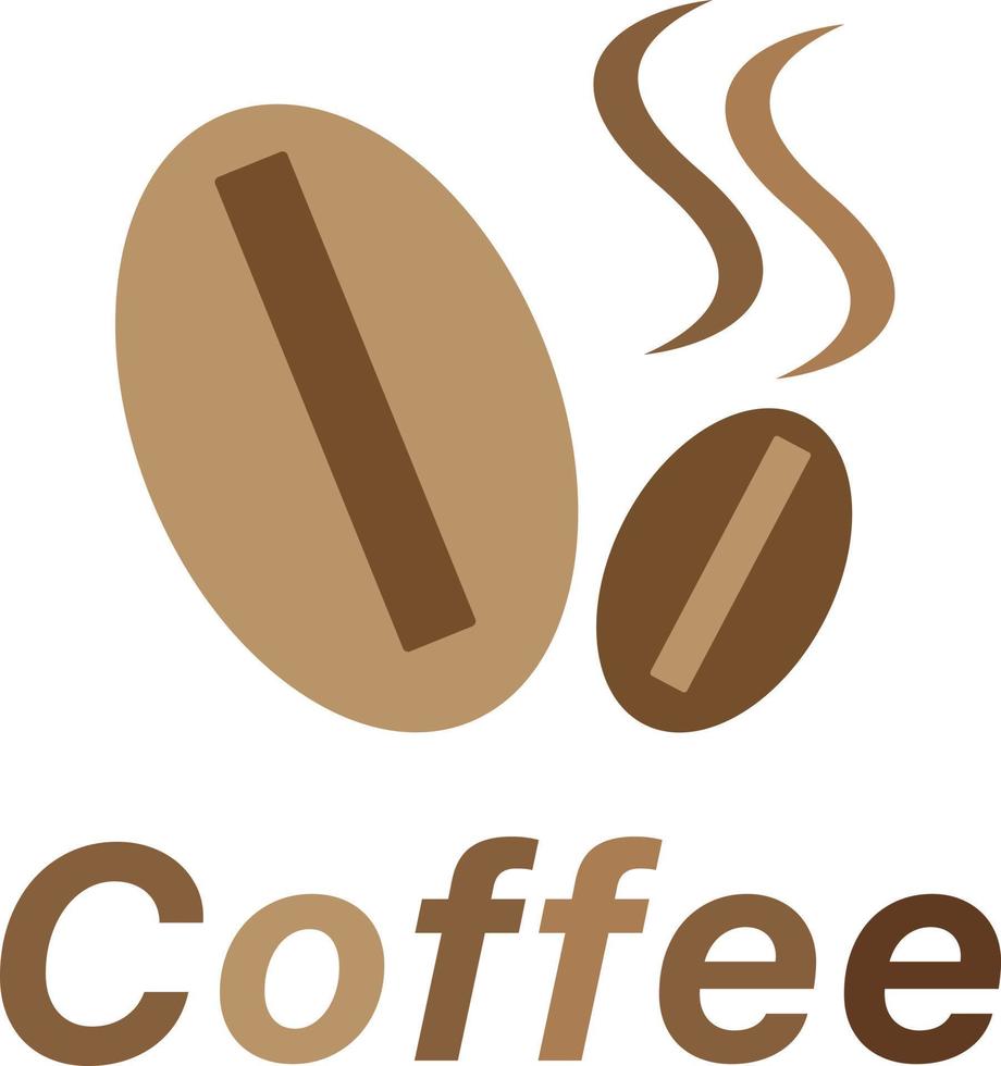 kaffe böna och kaffe logotyp vektor