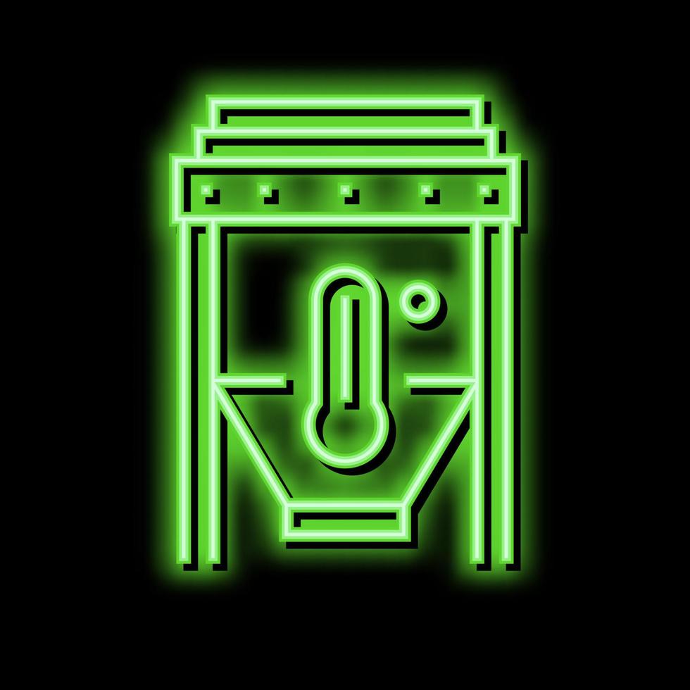 Heizung Sand Maschine zum Glas Produktion Neon- glühen Symbol Illustration vektor