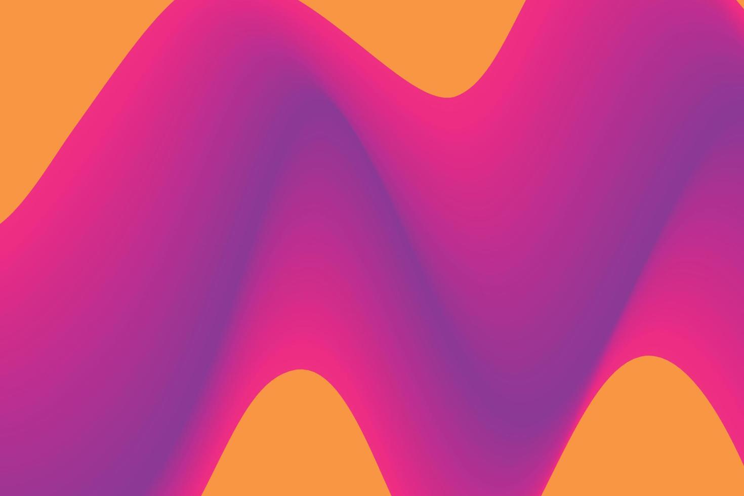 abstrakt Rosa Welle auf Orange Hintergrund. abstrakt Welle Hintergrund zum Computer Hintergrund und Landung Buchseite. vektor