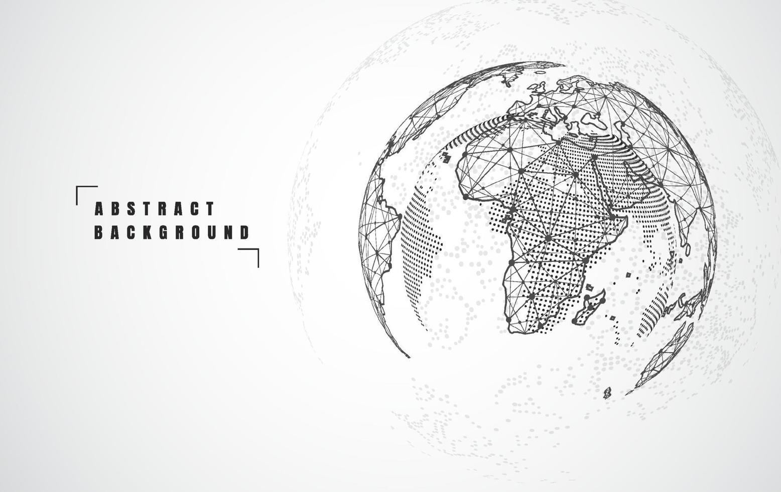 globale Netzwerkverbindung. Weltkartenpunkt- und Linienkompositionskonzept des globalen Geschäfts. Vektorillustration vektor