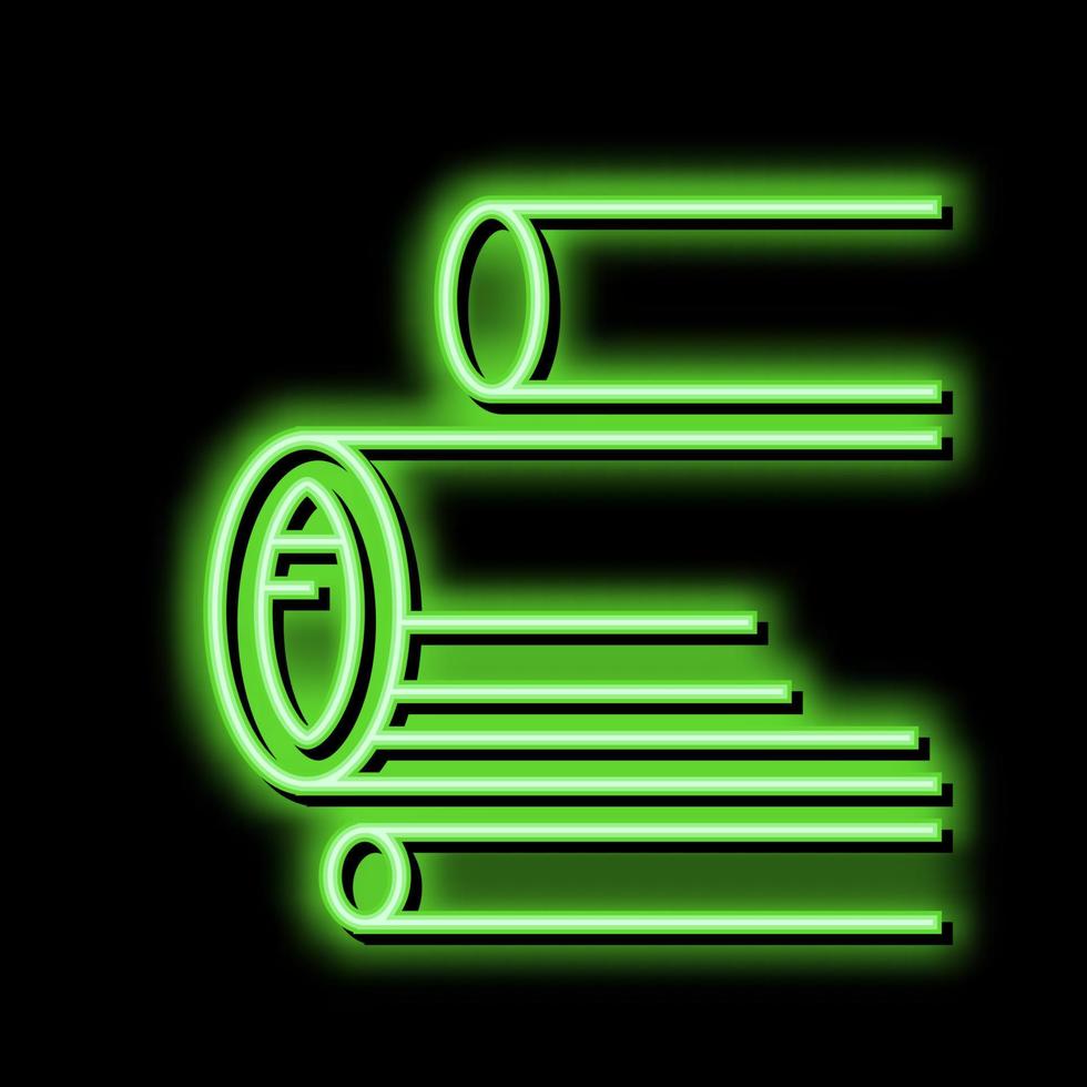 Wasser Rohre Beton Neon- glühen Symbol Illustration vektor