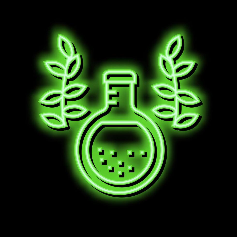 Elixier Phytotherapie Neon- glühen Symbol Illustration vektor