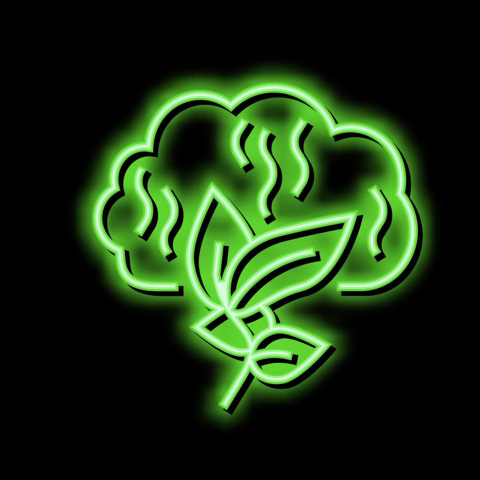 Aroma Pflanze Phytotherapie Neon- glühen Symbol Illustration vektor