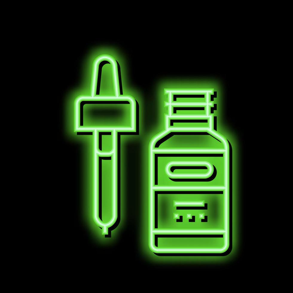 wesentlich Phytotherapie Neon- glühen Symbol Illustration vektor