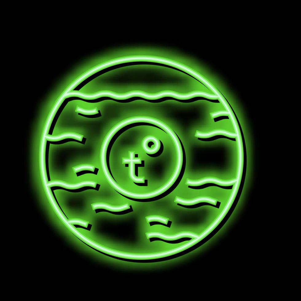justera dusch temperatur neon glöd ikon illustration vektor