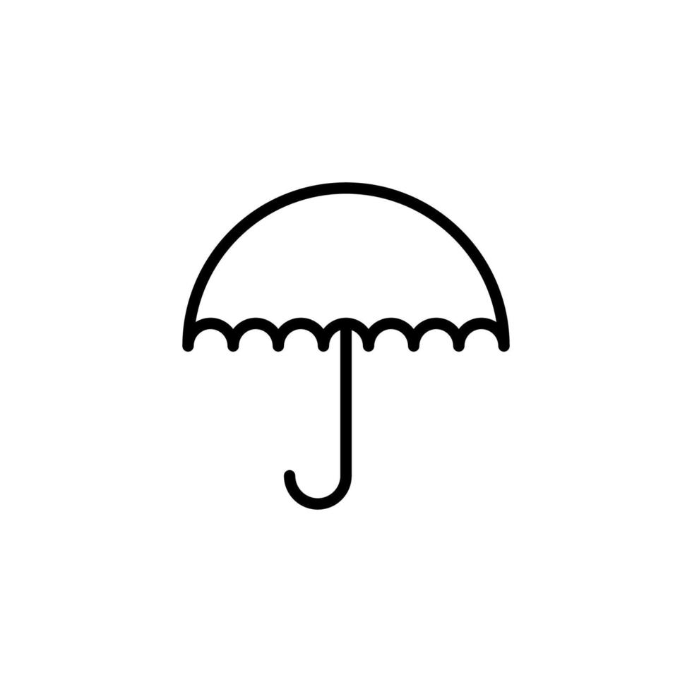 Regenschirm Symbol mit Gliederung Stil vektor