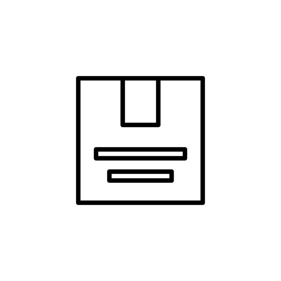 Box Symbol mit Gliederung Stil vektor