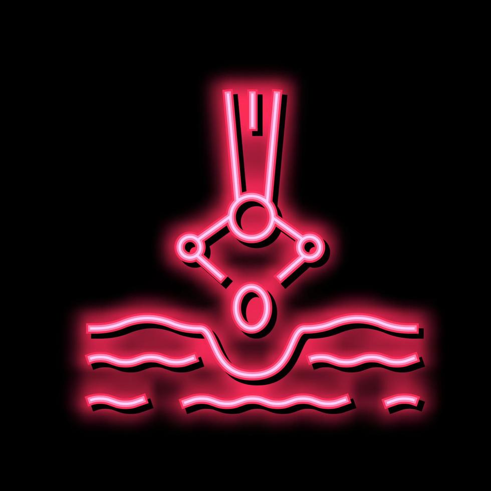 mechanisch Roboter Aussaat Neon- glühen Symbol Illustration vektor