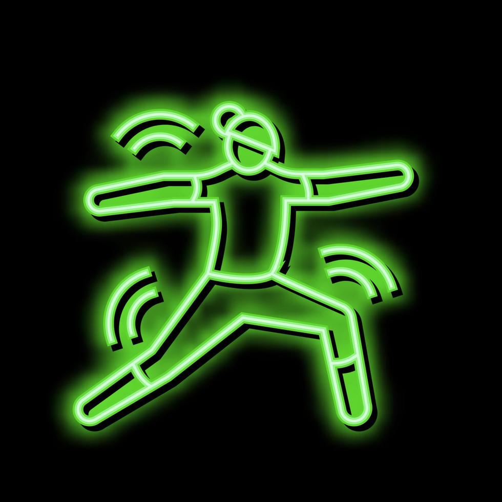 Yoga Freizeit Neon- glühen Symbol Illustration vektor