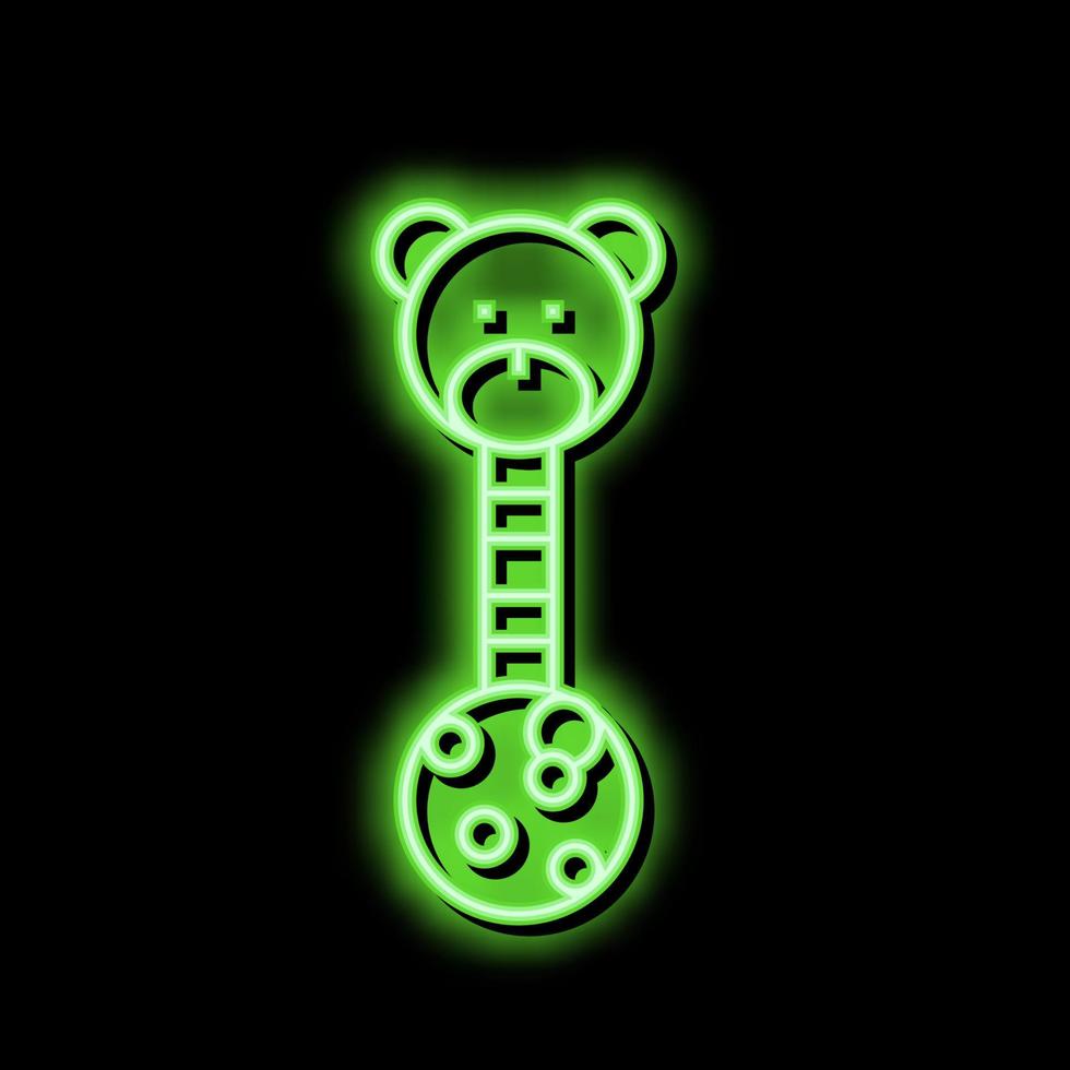 lehrreich Spielzeug Baby Neon- glühen Symbol Illustration vektor