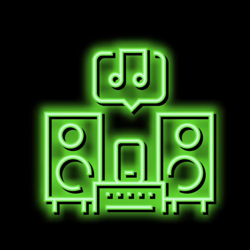 Musik- Freizeit Neon- glühen Symbol Illustration vektor