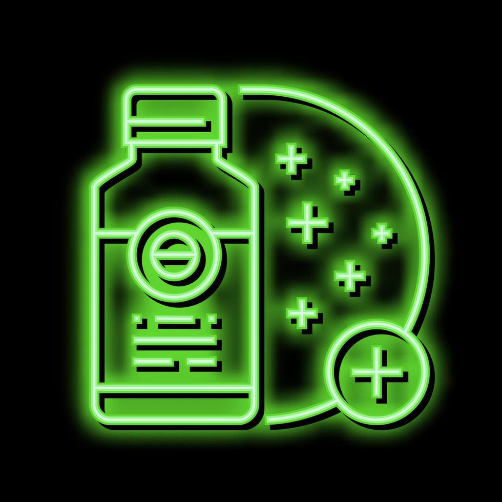 Haut Regeneration Medikament Neon- glühen Symbol Illustration vektor
