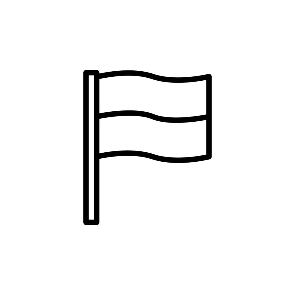 flagga ikon med översikt stil vektor