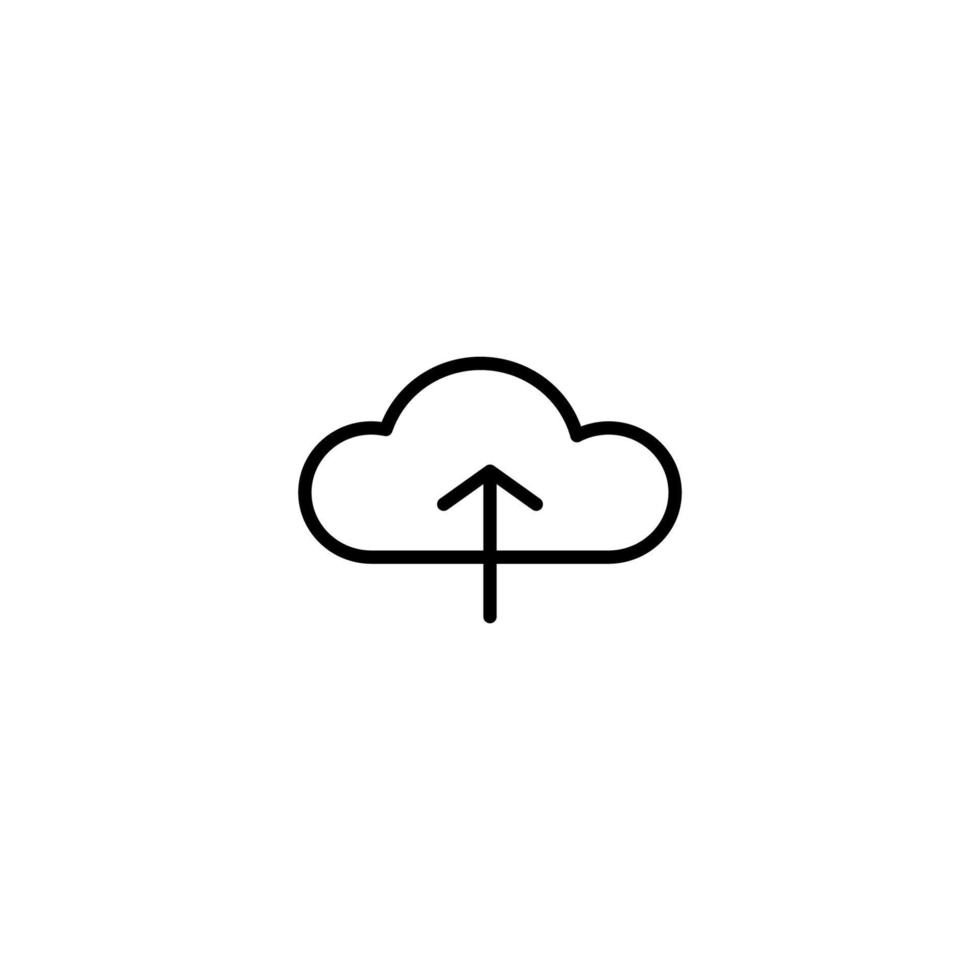 moln ikon med översikt stil vektor