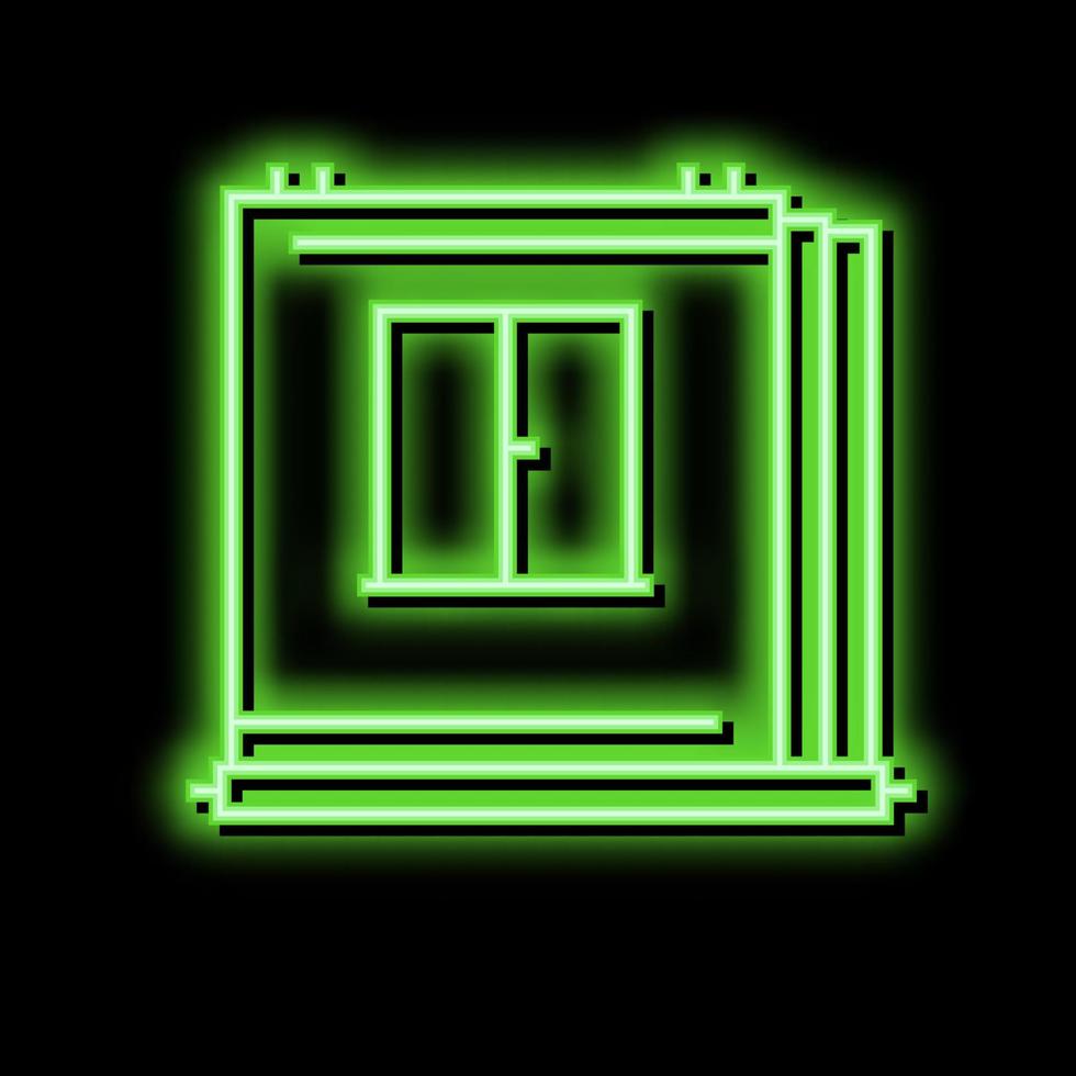 Wände von Panel Haus Neon- glühen Symbol Illustration vektor