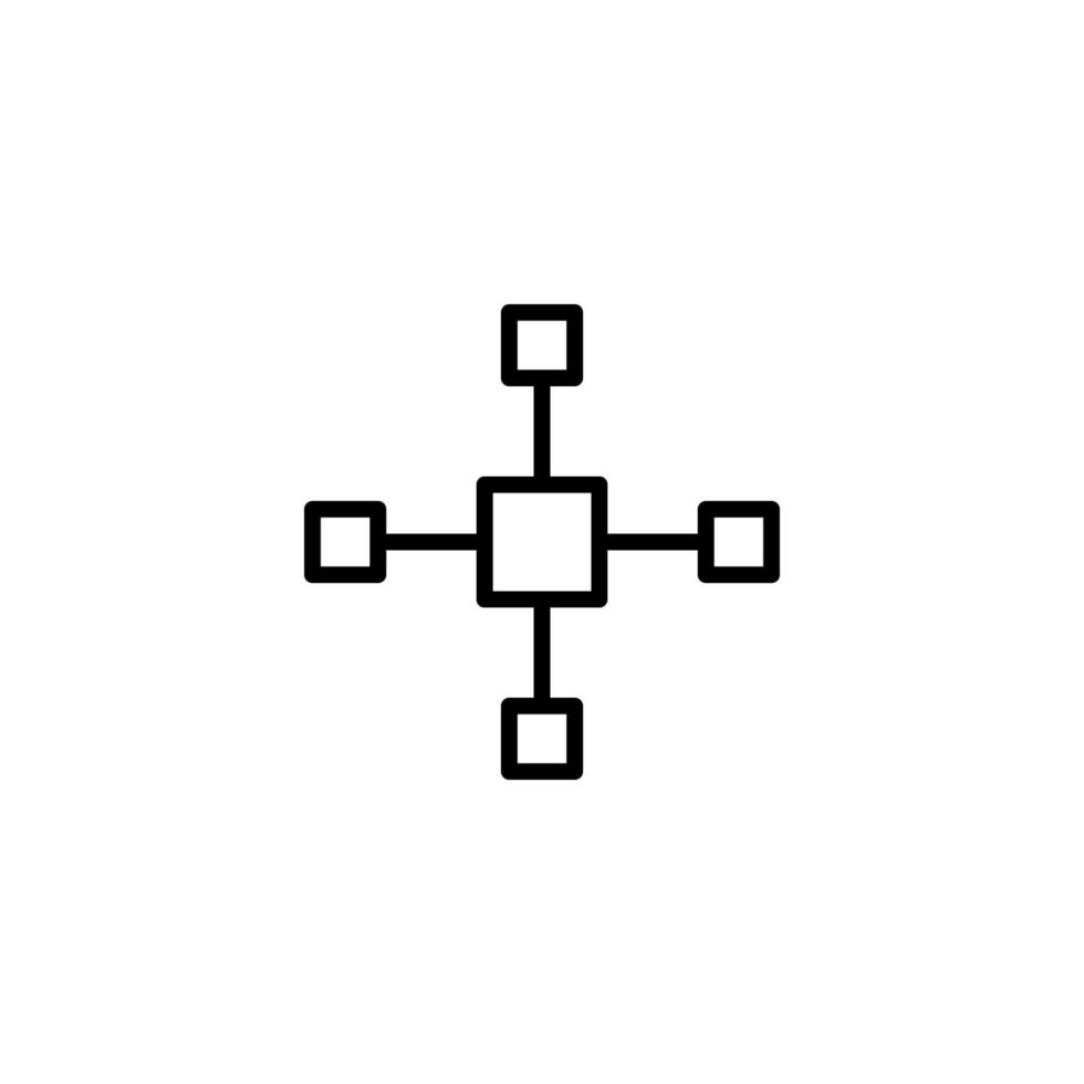 Graph Symbol mit Gliederung Stil vektor