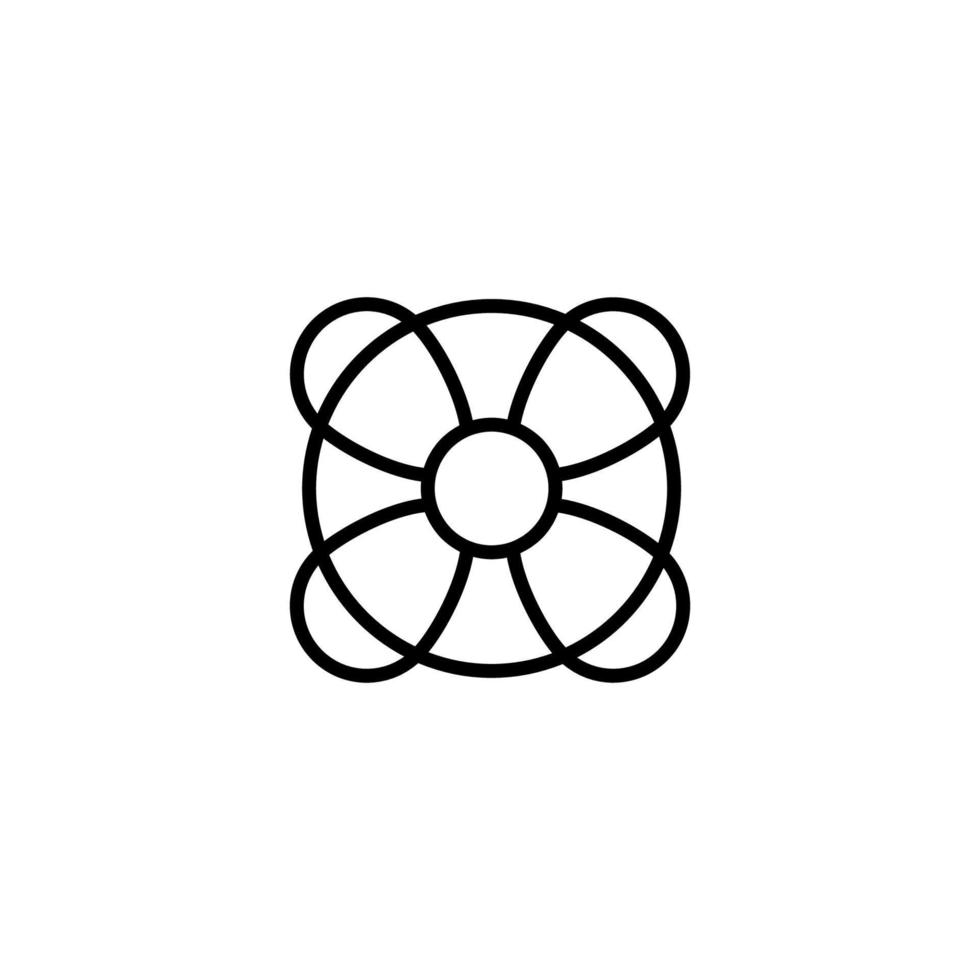 Reifen Symbol mit Gliederung Stil vektor
