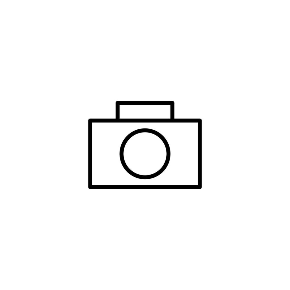kamera ikon med översikt stil vektor