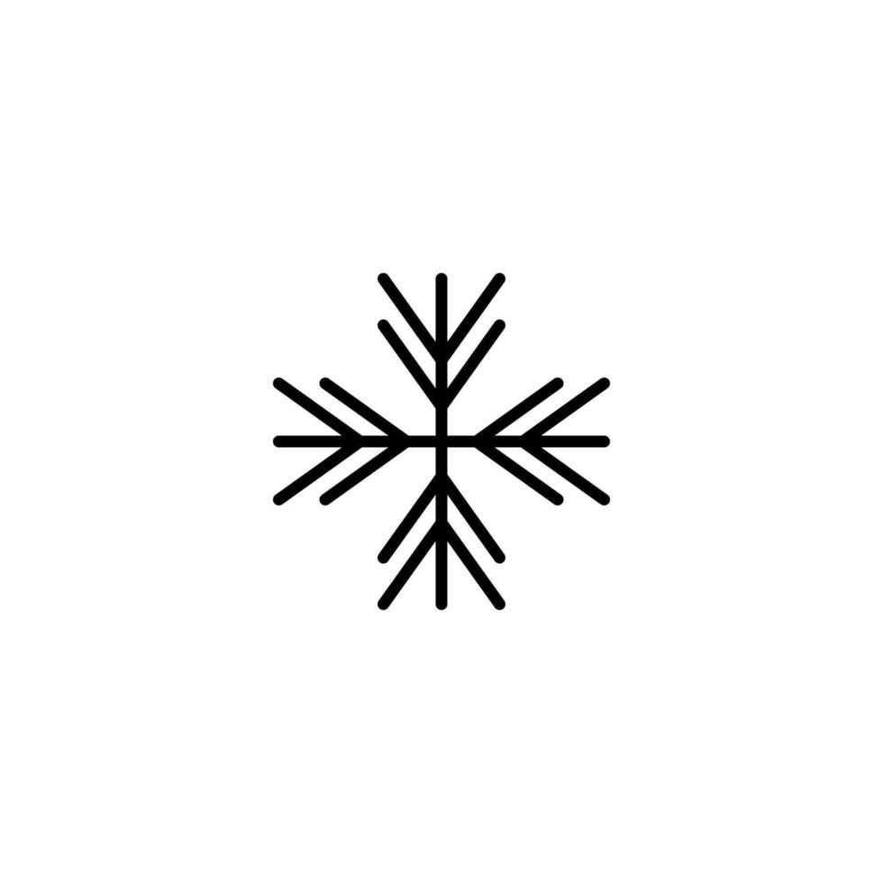 Schneeflocke Symbol mit Gliederung Stil vektor