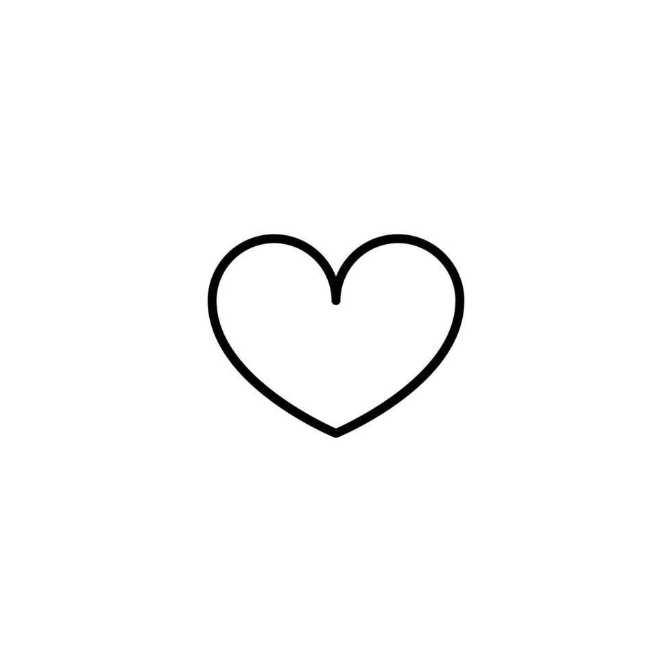 Herz Symbol mit Gliederung Stil vektor