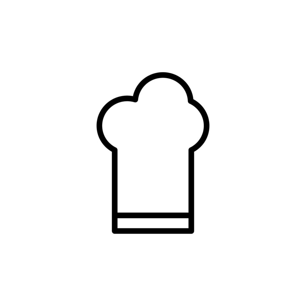 kock ikon med översikt stil vektor