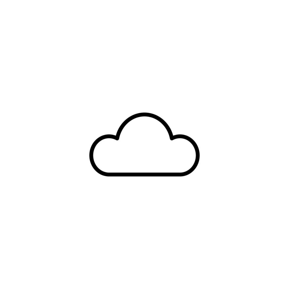 moln ikon med översikt stil vektor
