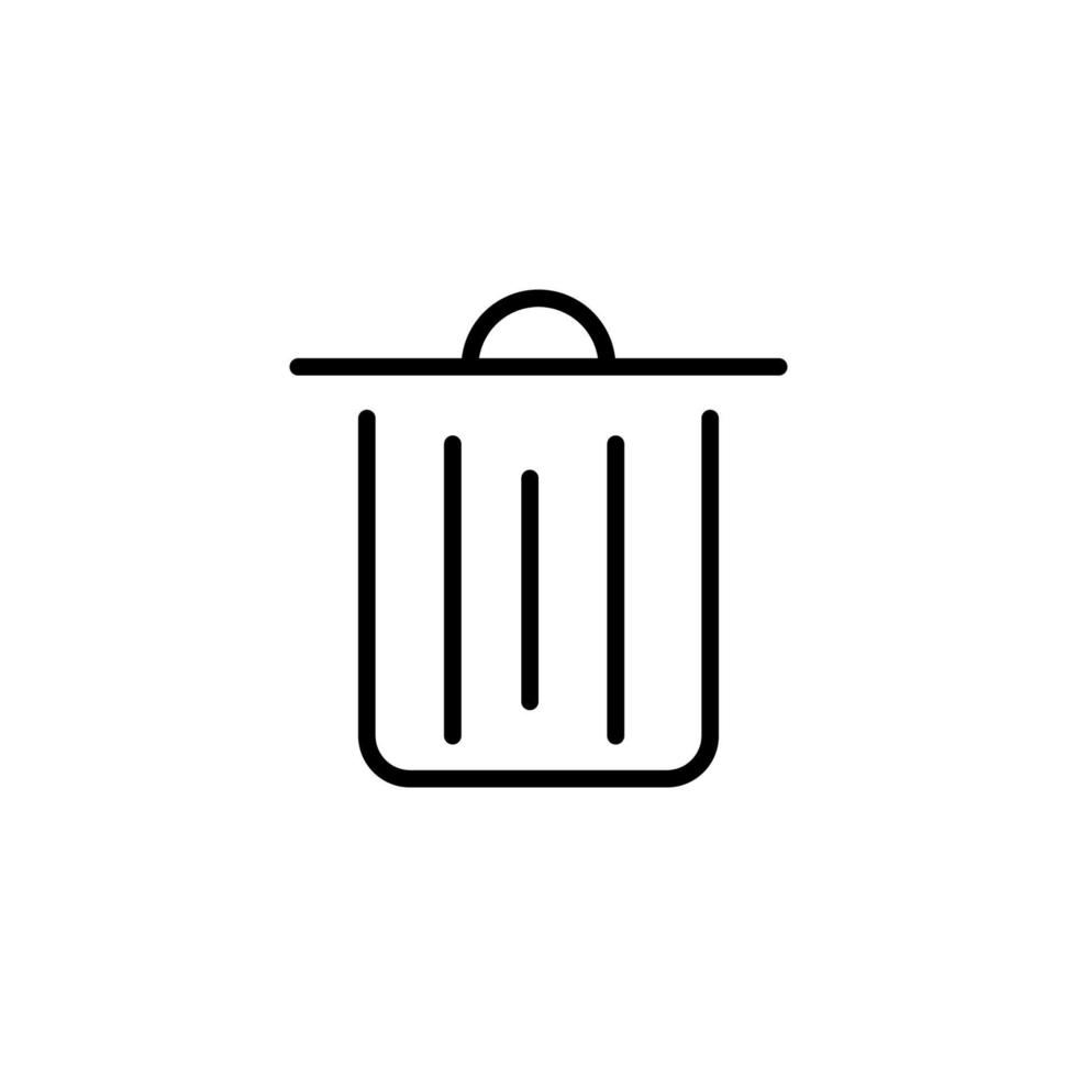 recyceln Behälter Symbol mit Gliederung Stil vektor