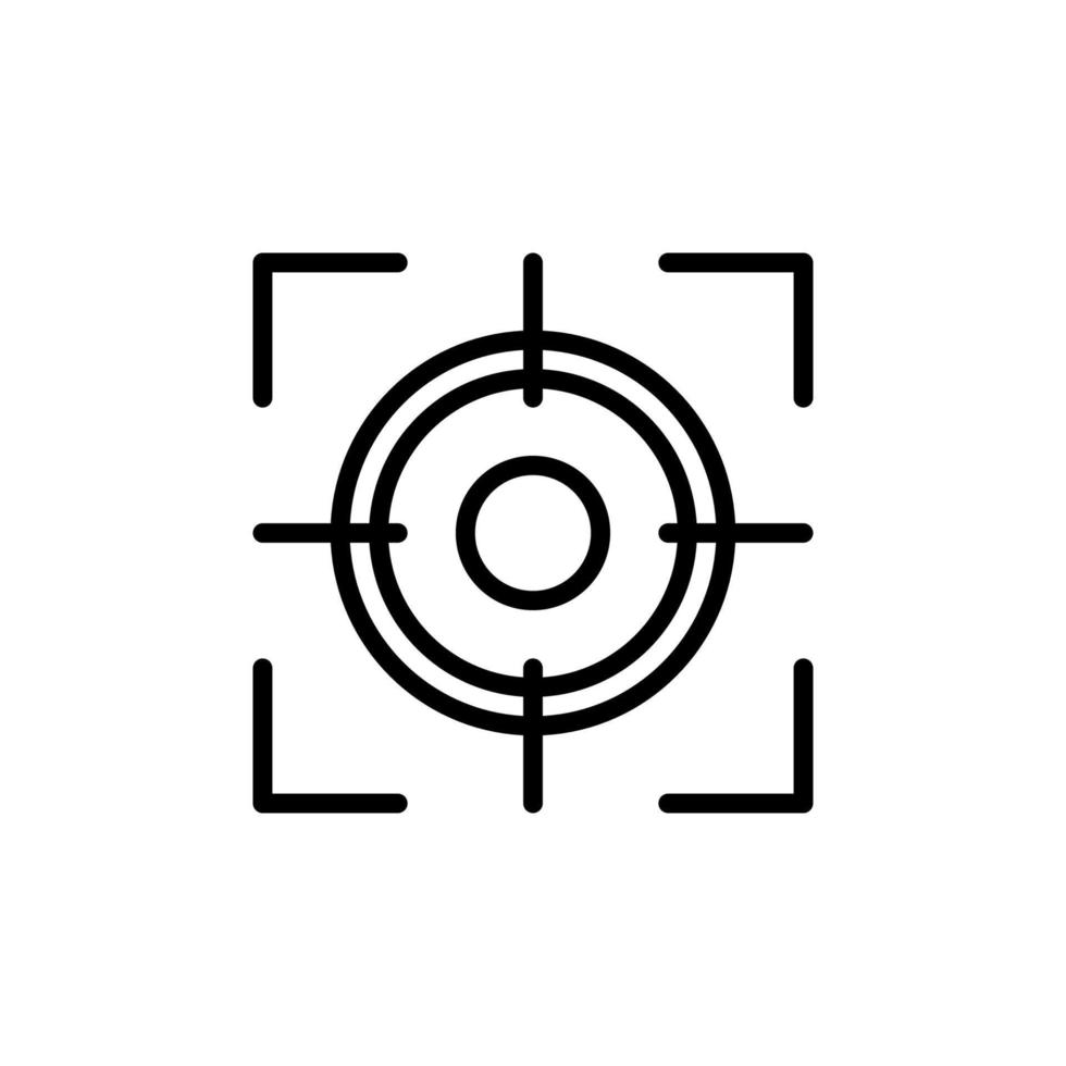 mål ikon med översikt stil vektor