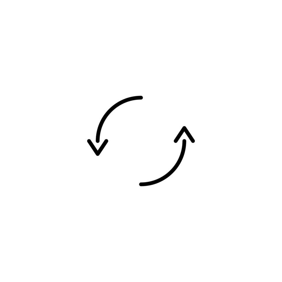 Wiederholungssymbol mit Umrissstil vektor