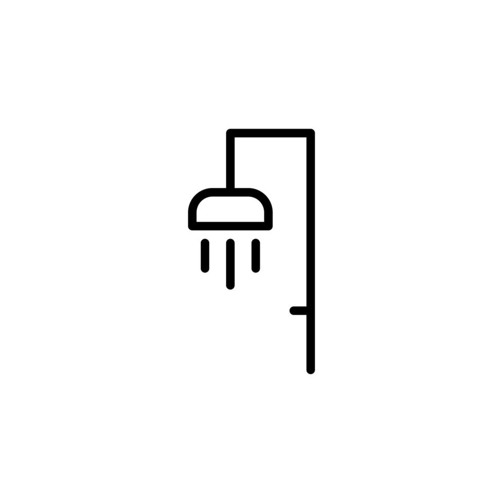 dusch ikon med översikt stil vektor