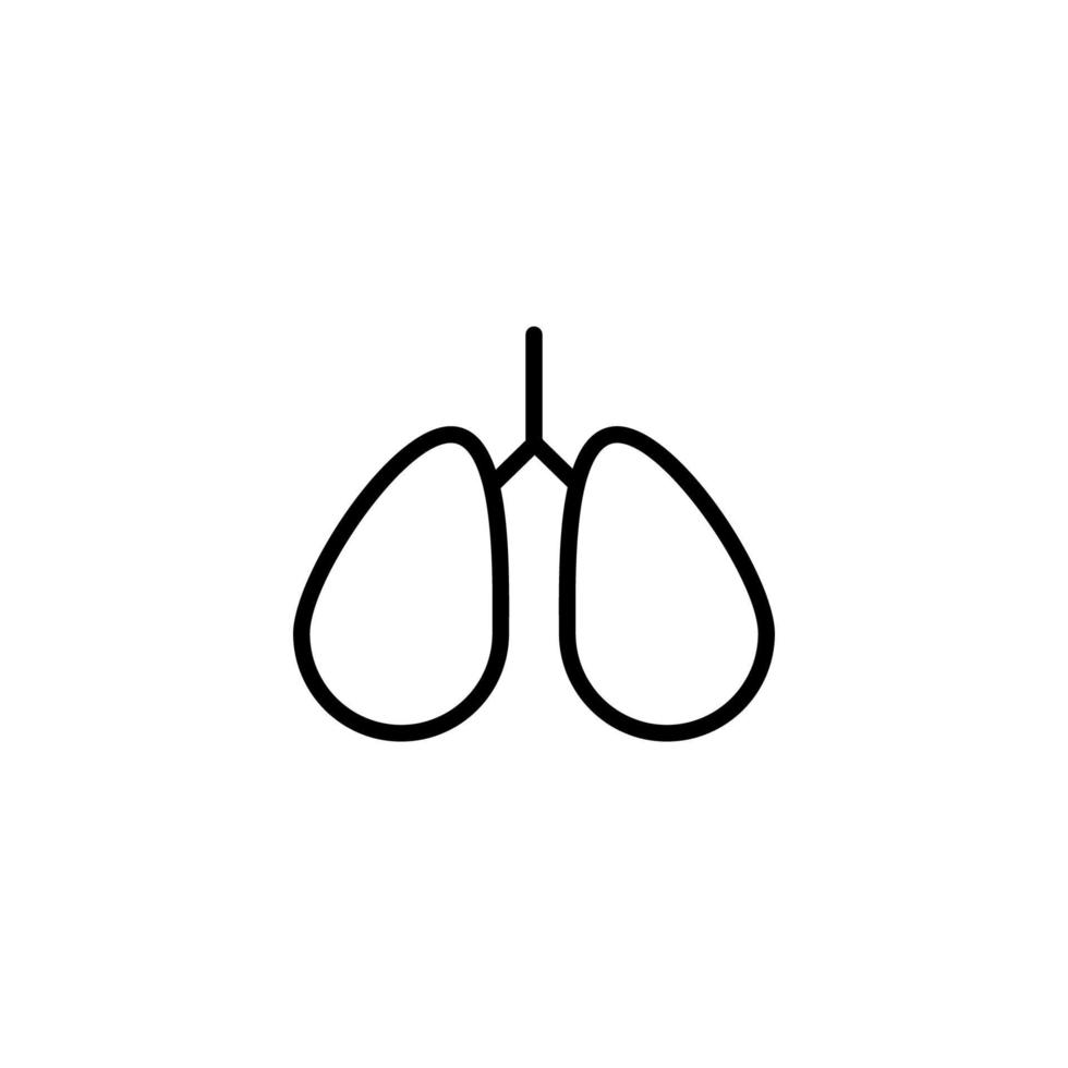 lungor ikon med översikt stil vektor