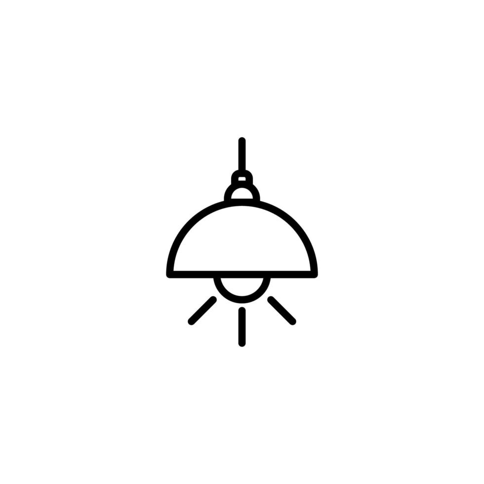 lampa ikon med översikt stil vektor