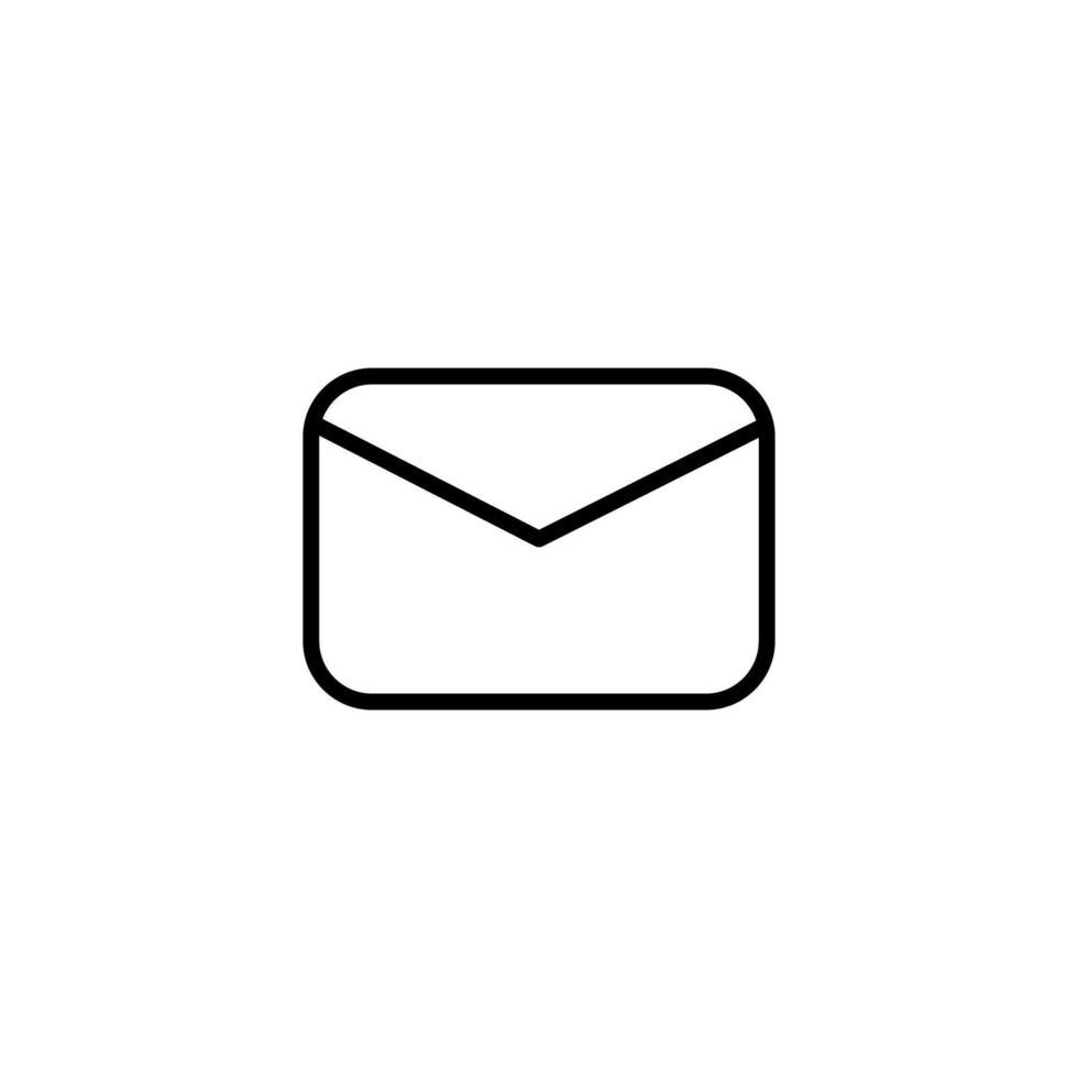 brev ikon med översikt stil vektor