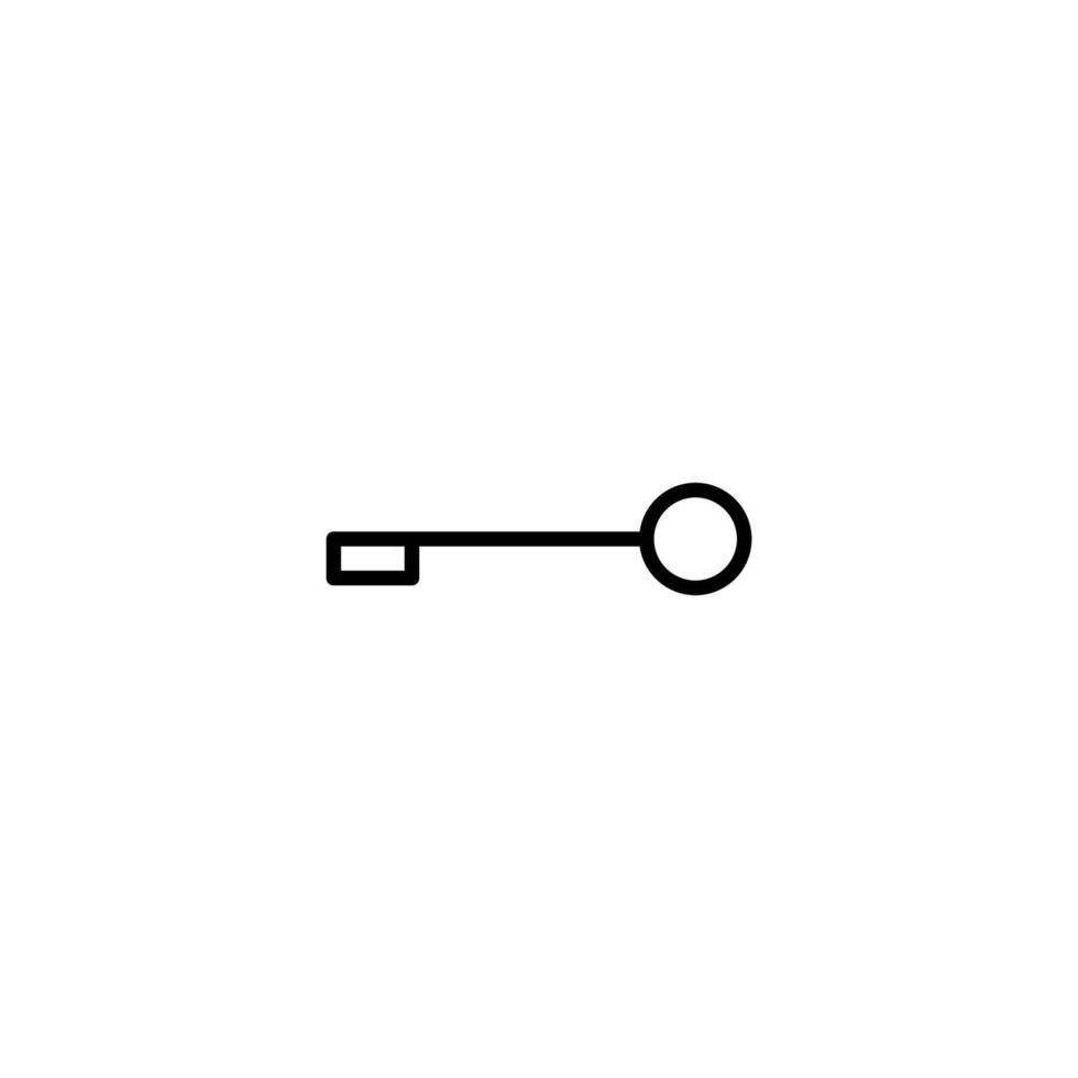Schlüssel Symbol mit Gliederung Stil vektor