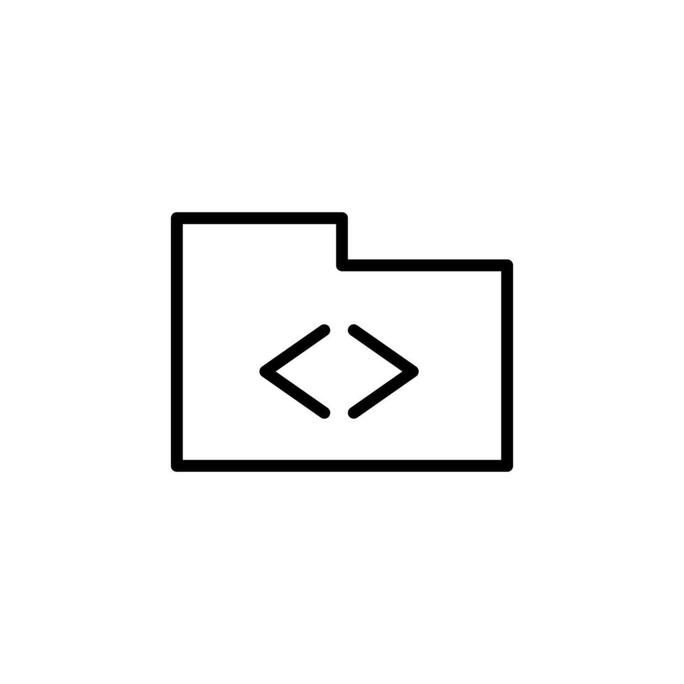 mapp ikon med översikt stil vektor