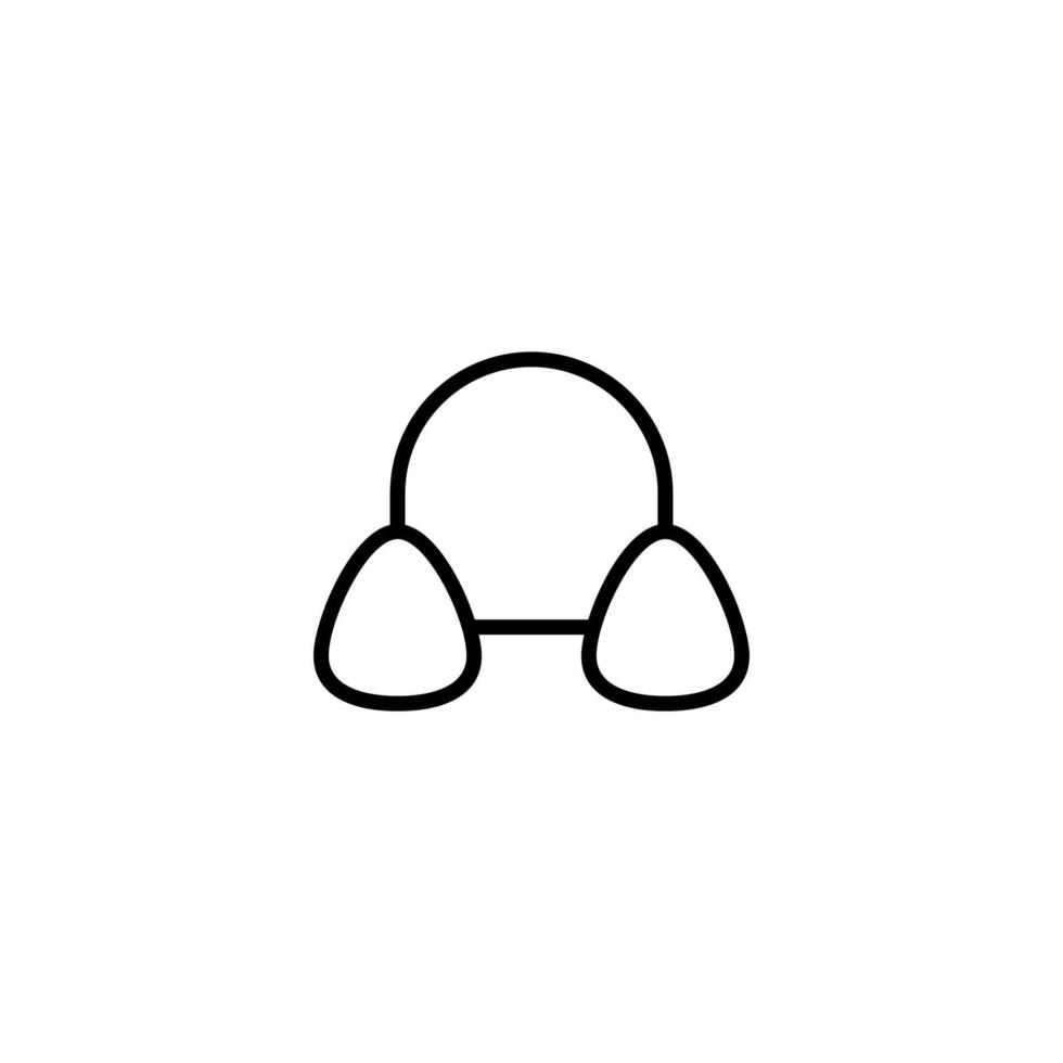 Unterwäsche Symbol mit Gliederung Stil vektor
