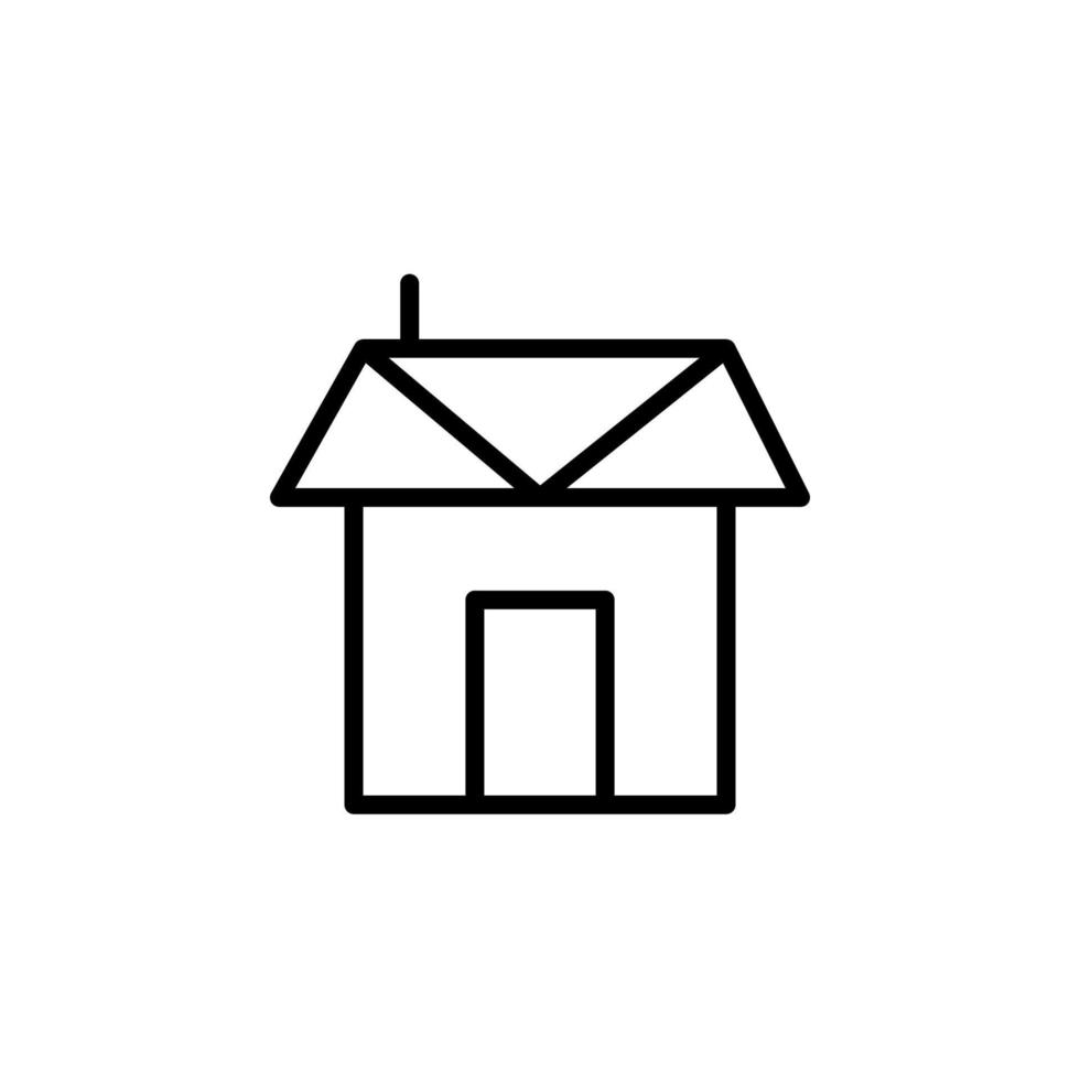hus ikon med översikt stil vektor