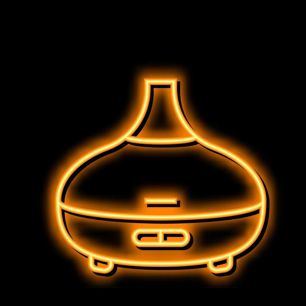 Öl Diffusor Parfüm Neon- glühen Symbol Illustration vektor