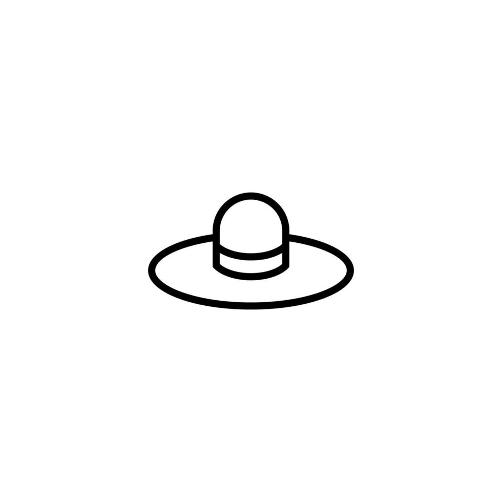 hatt ikon med översikt stil vektor