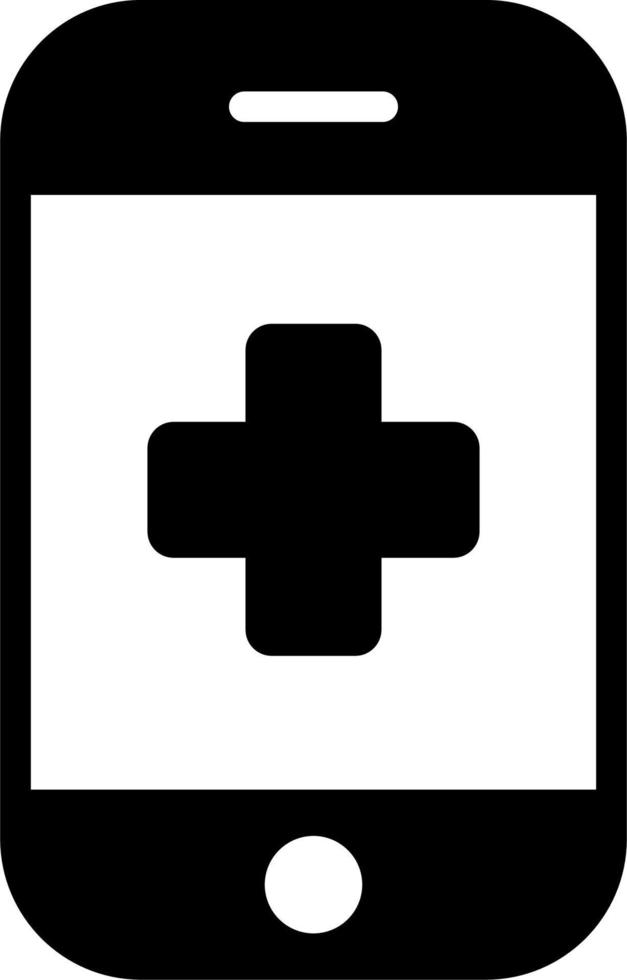 uppkopplad medicinsk app vektor ikon