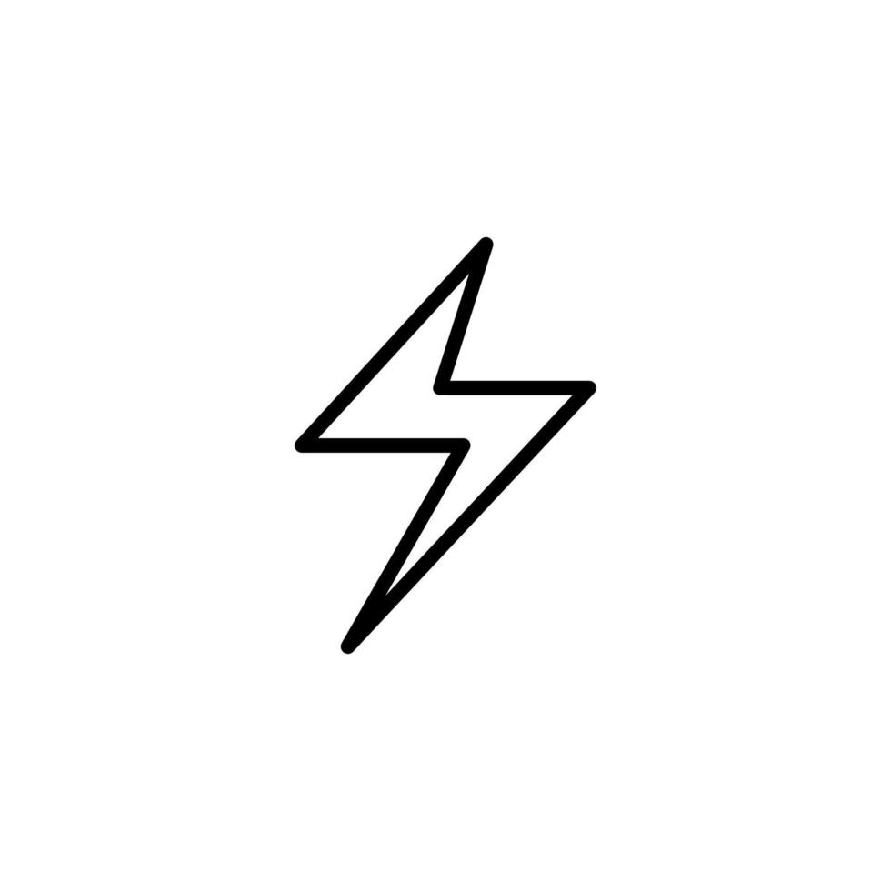 Blitz Symbol mit Gliederung Stil vektor