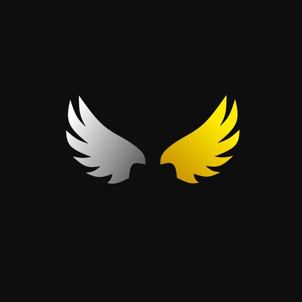 illustration vektor grafisk av mall logotyp vinge gyllene och silver-