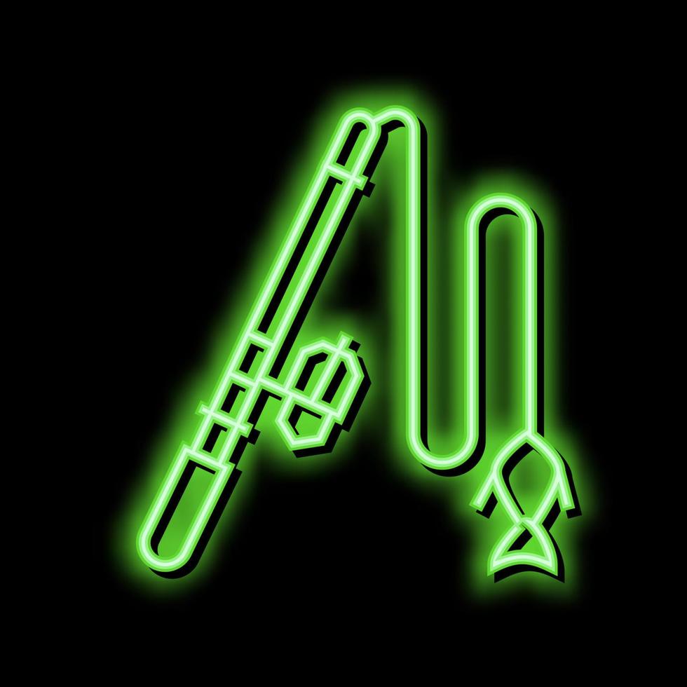 Angeln Herren Freizeit Neon- glühen Symbol Illustration vektor