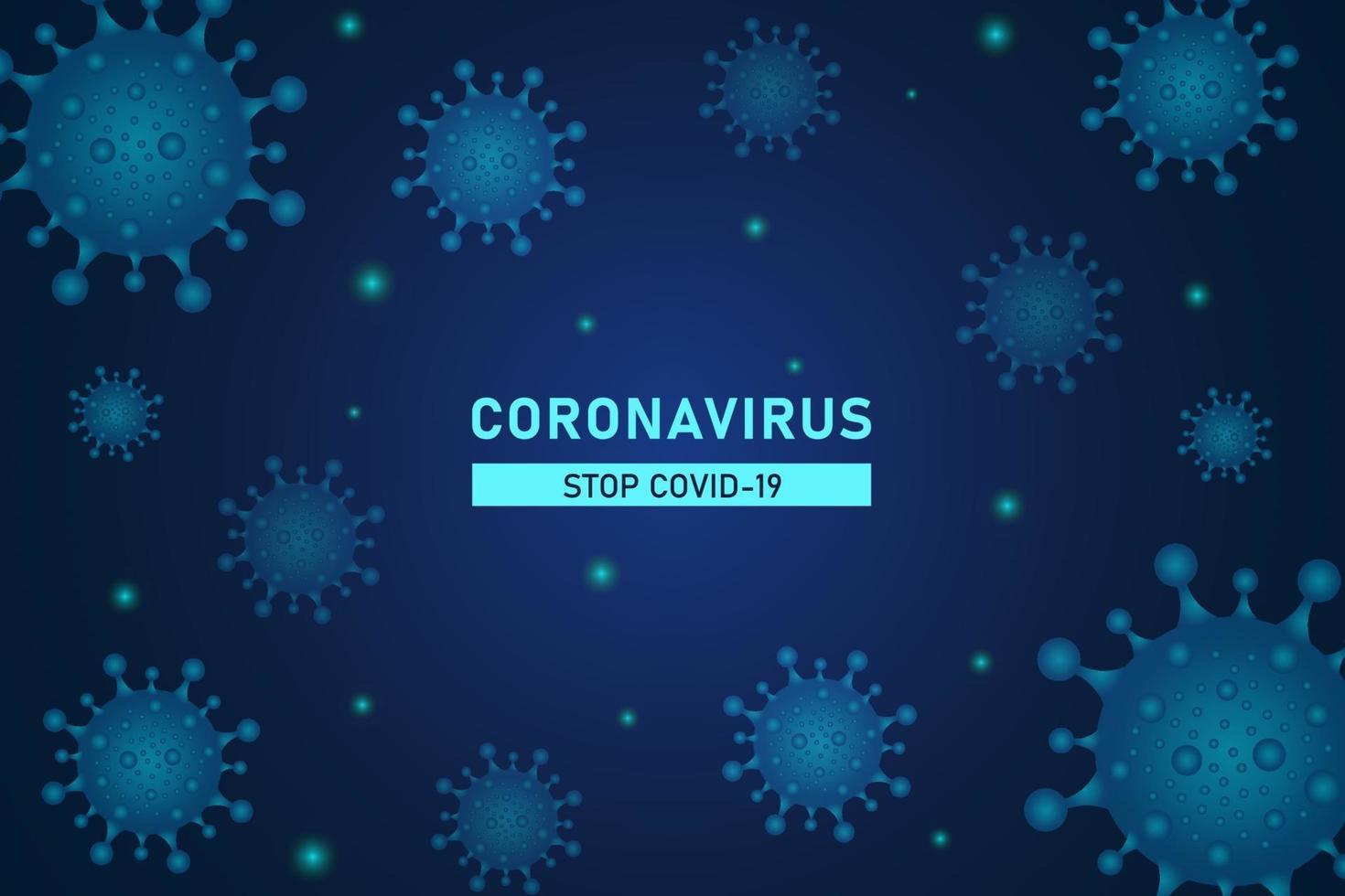 realistisk coronavirus bakgrund med flytande virus vektor